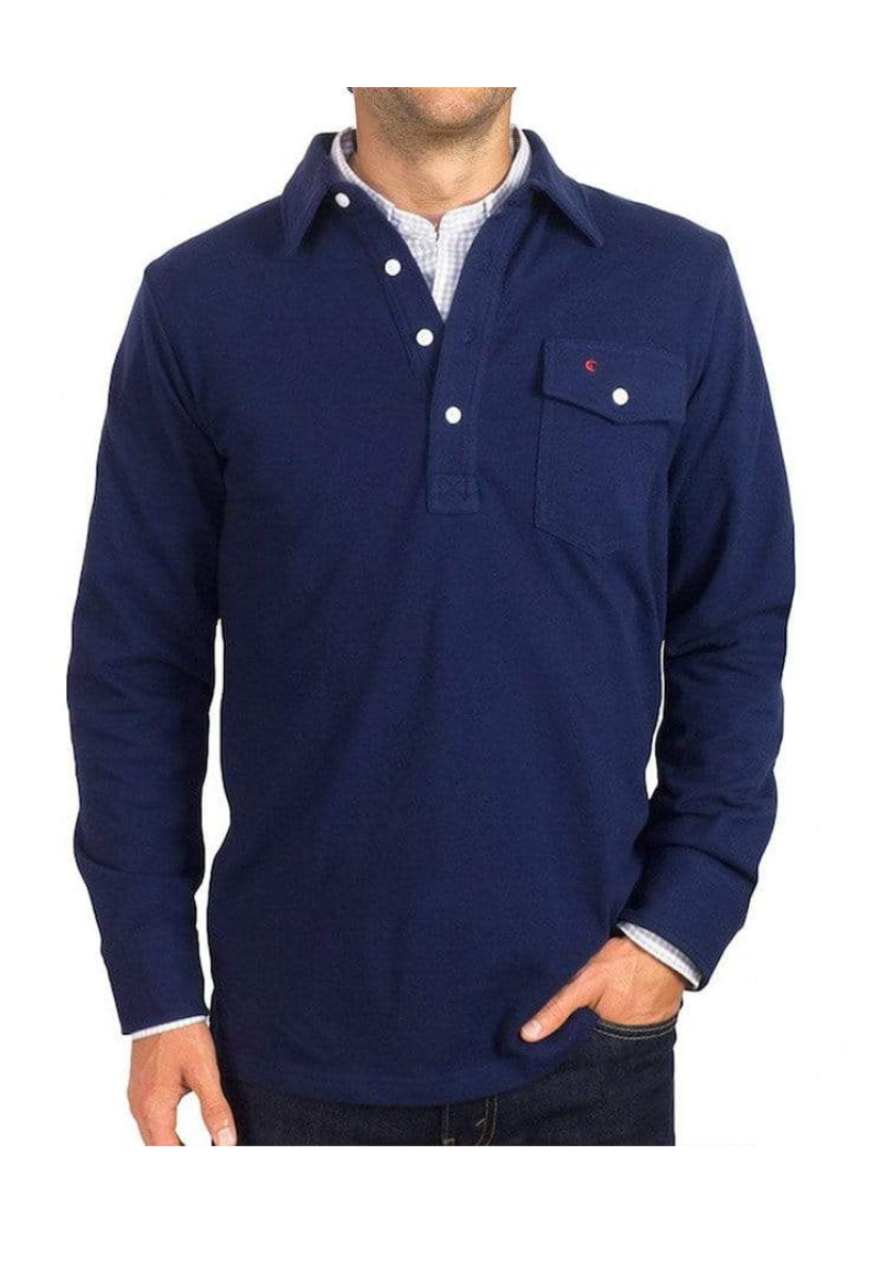 Criquet | Long Sleeve Player's Shirt-Navy
