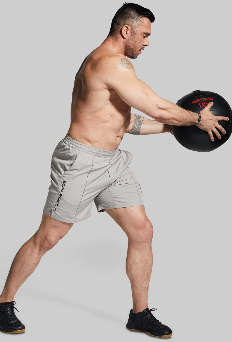 Training Short-7"-Grey-Born Primitive