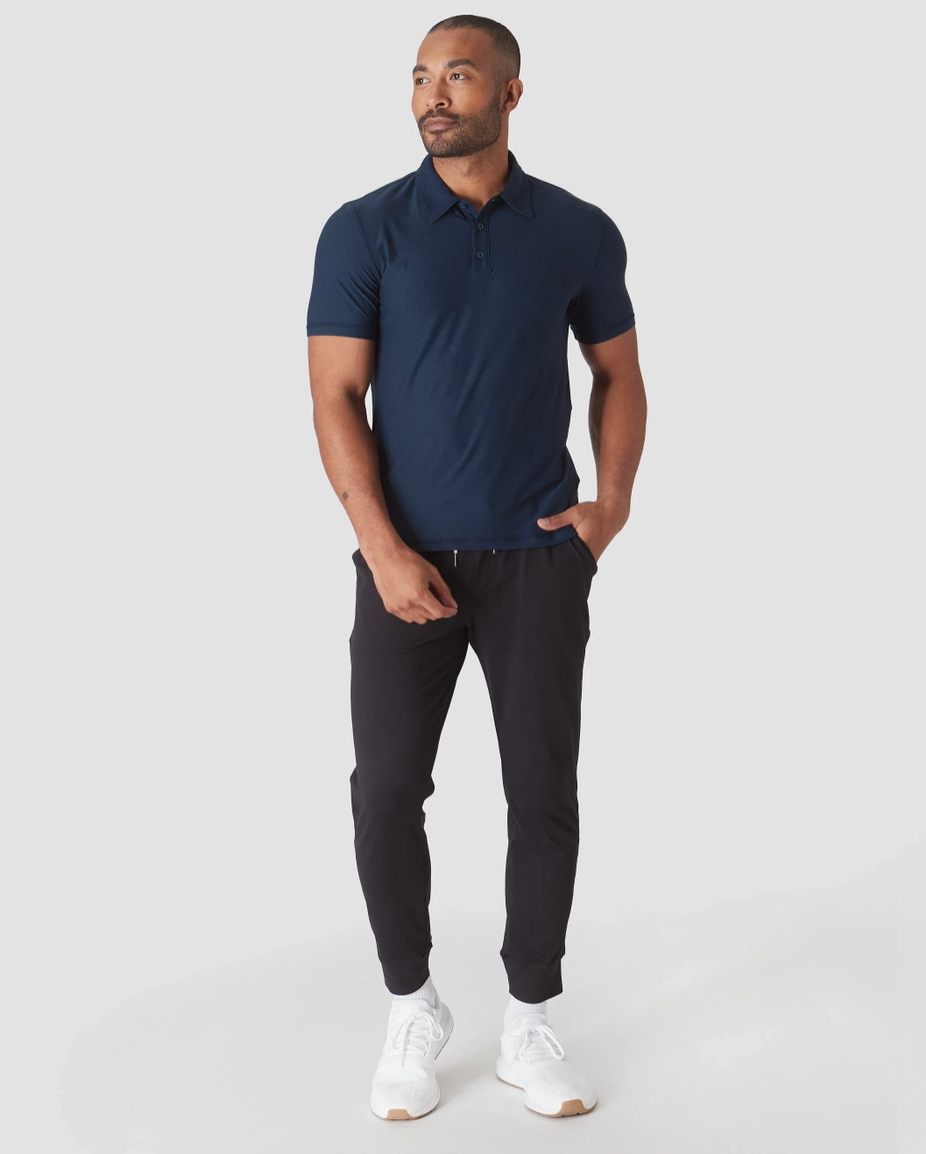 Navy Blue Classic Active Polo