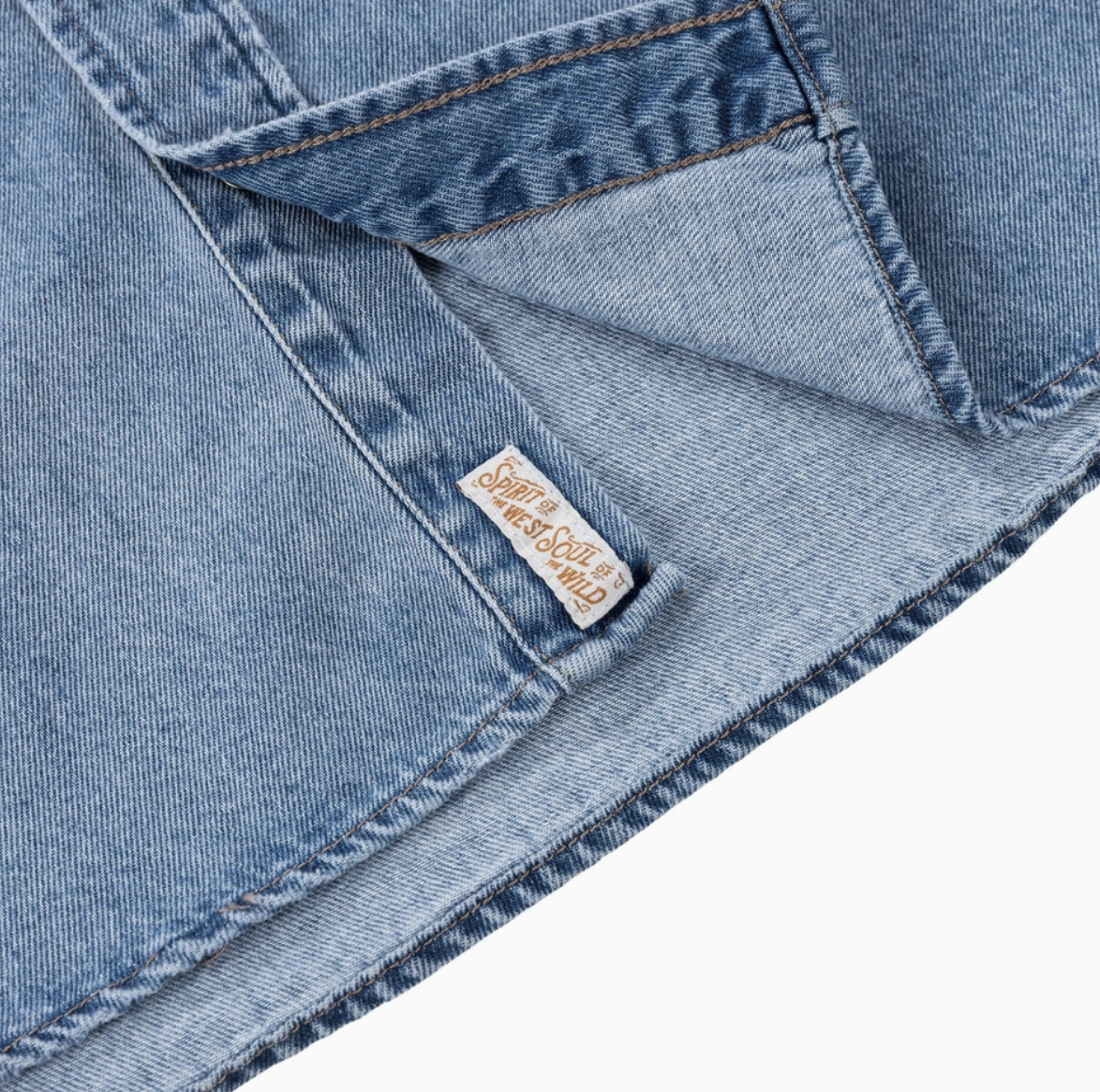 Denim Pearl Snap Button Up-Sendero