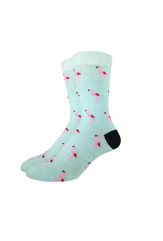 Mint Flamingo Socks