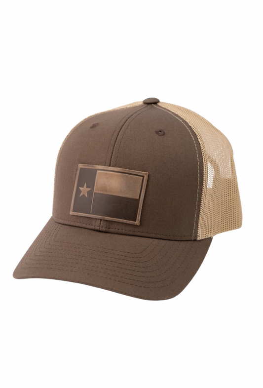 Texas Flag Leather Patch Hat