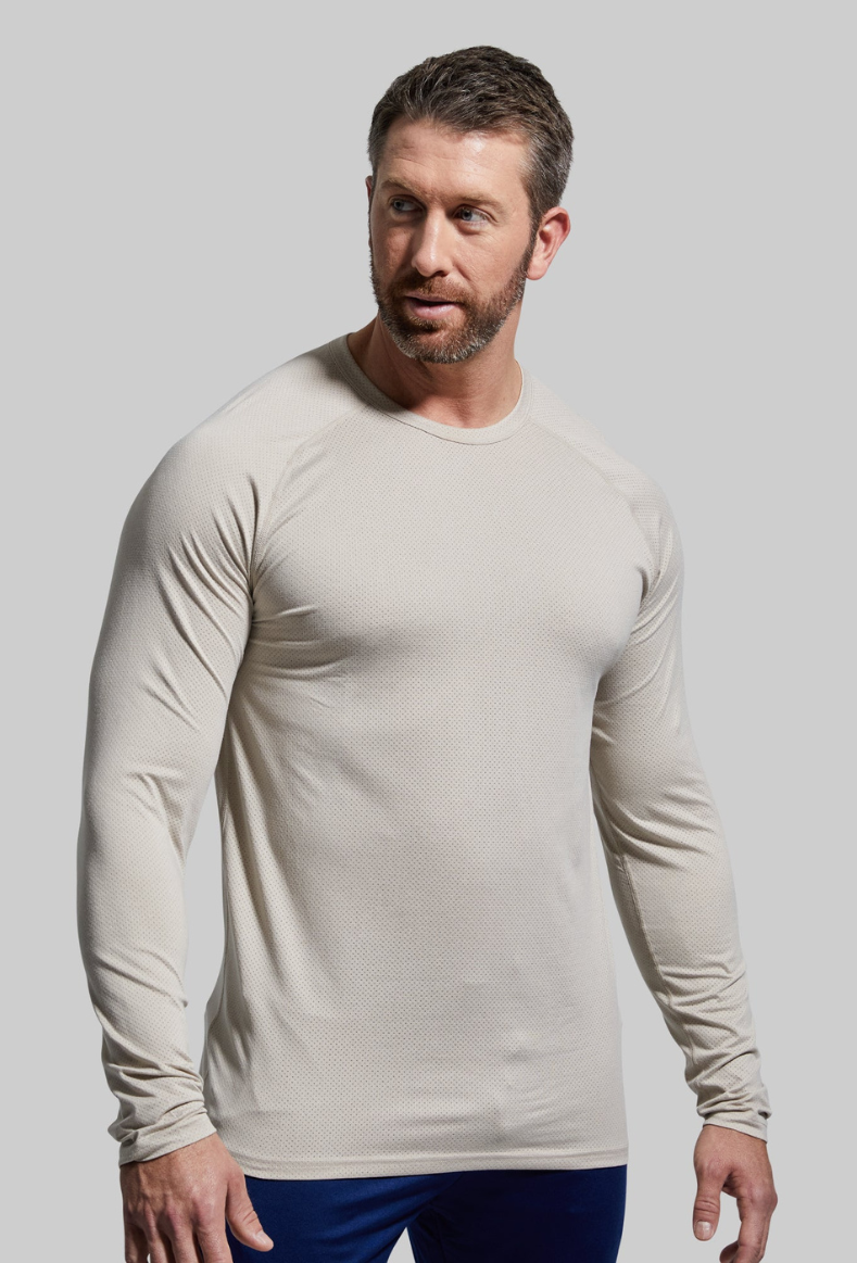 Born Primitive Heritage Raglan Long Sleeve Training Shirt-Tan