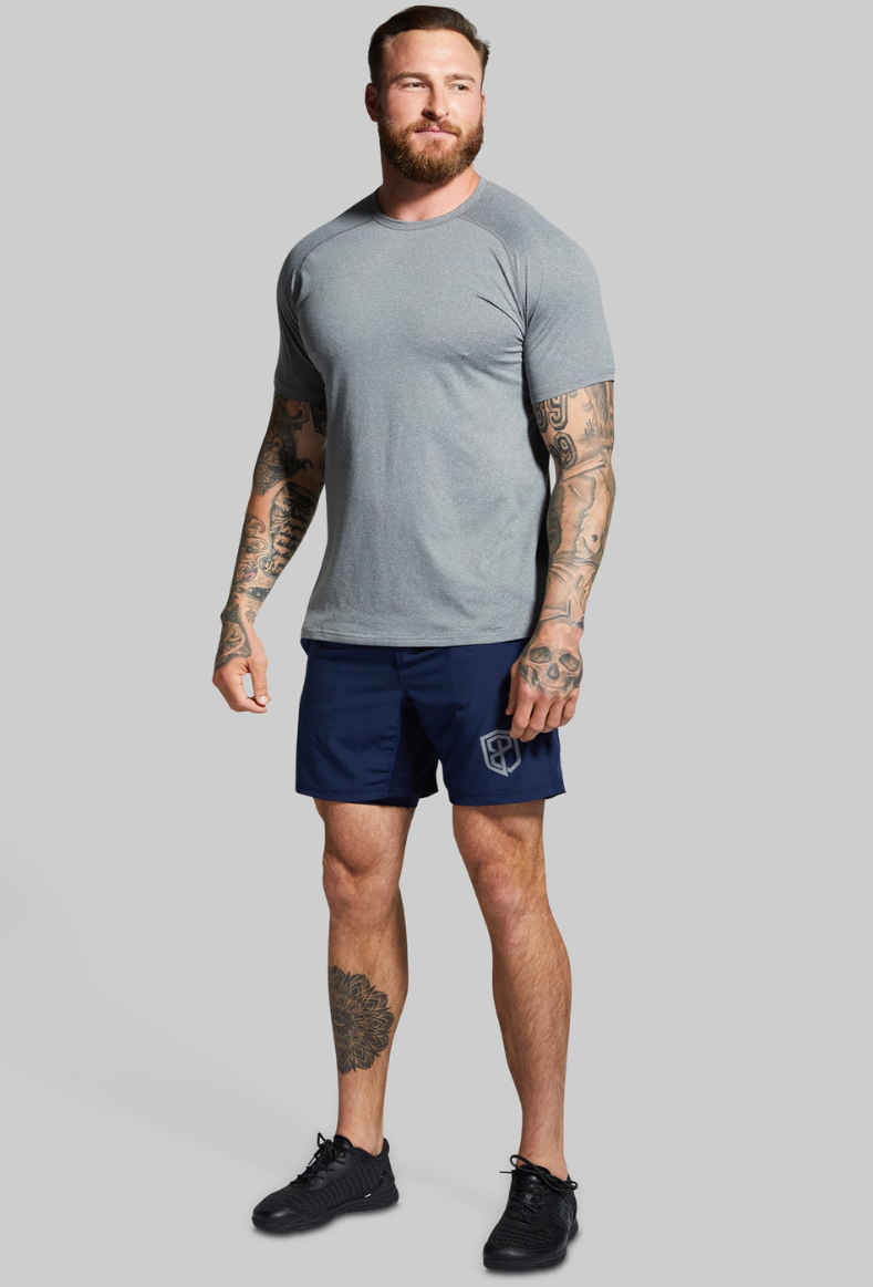 Heritage Raglan Tee (Grey)-Born Primitive