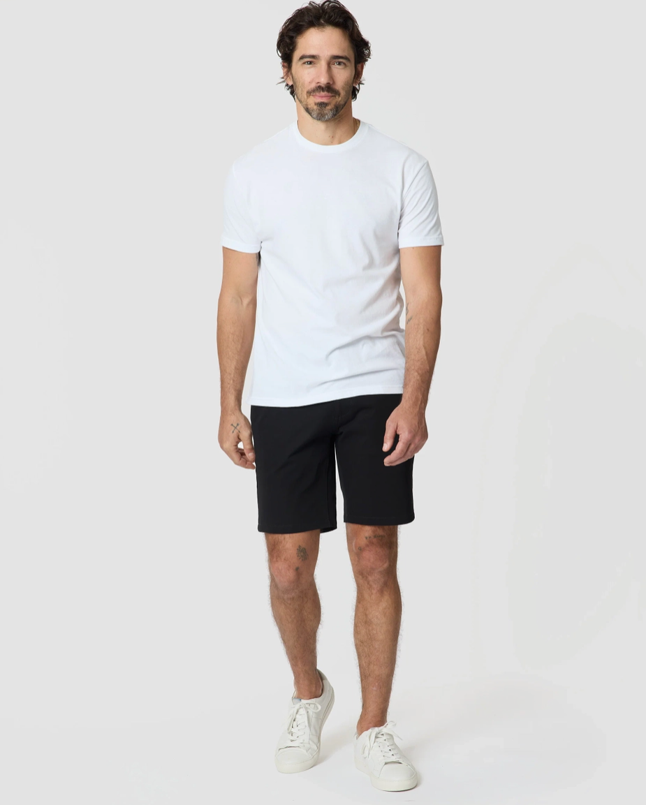 Black Classic Twill Shorts-9"