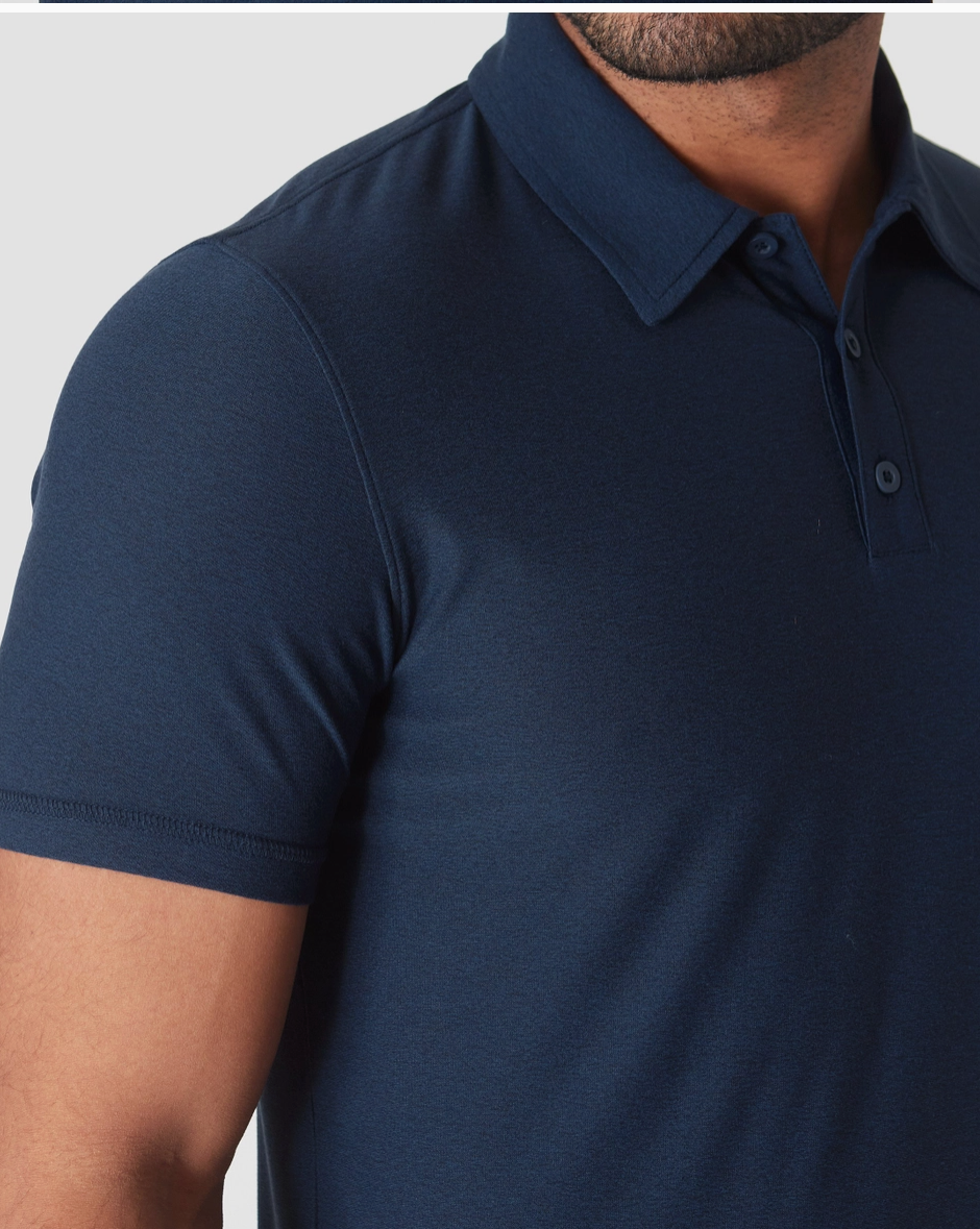 Navy Blue Classic Active Polo