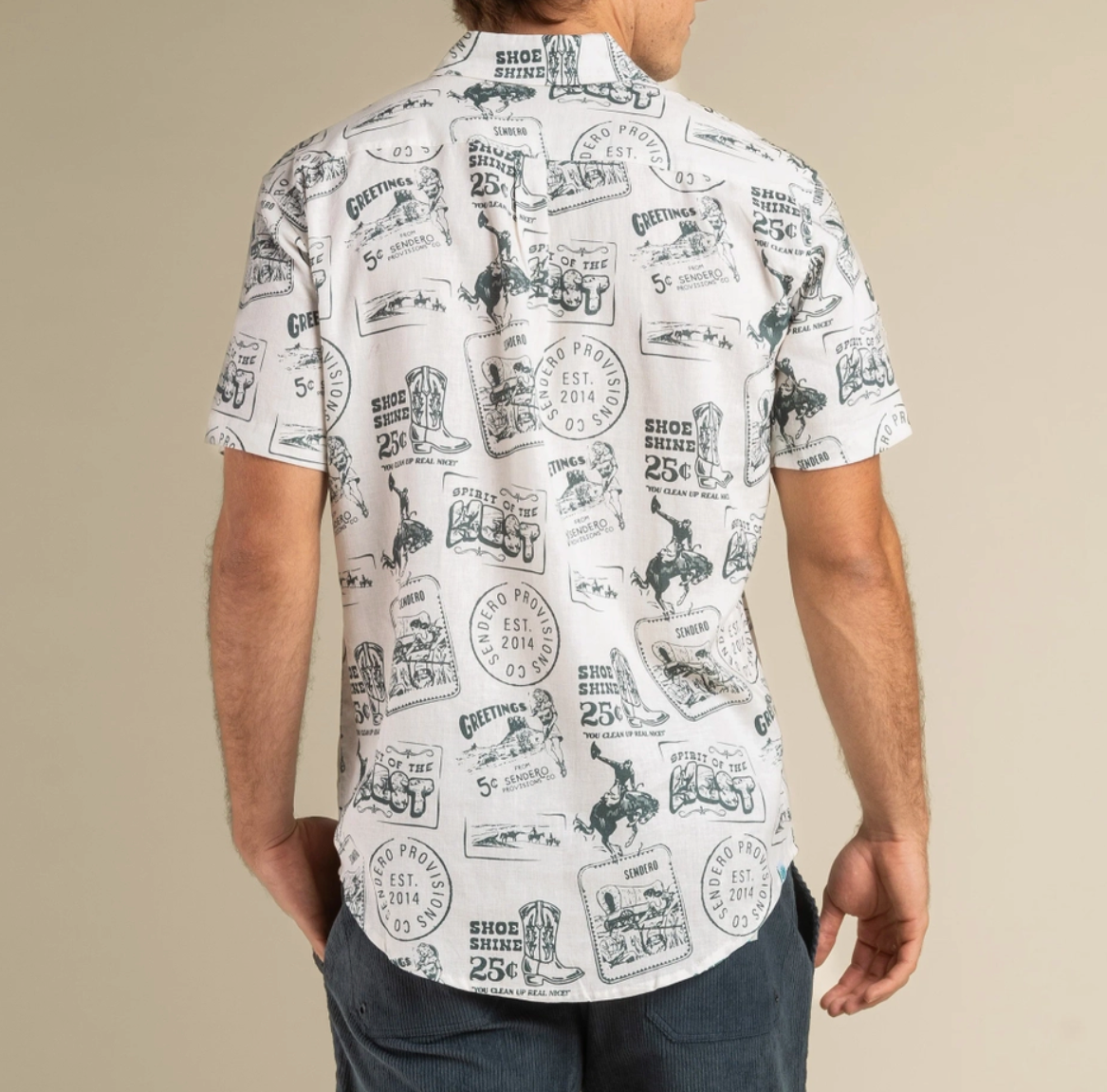 Letters From Home Button Up-Sendero