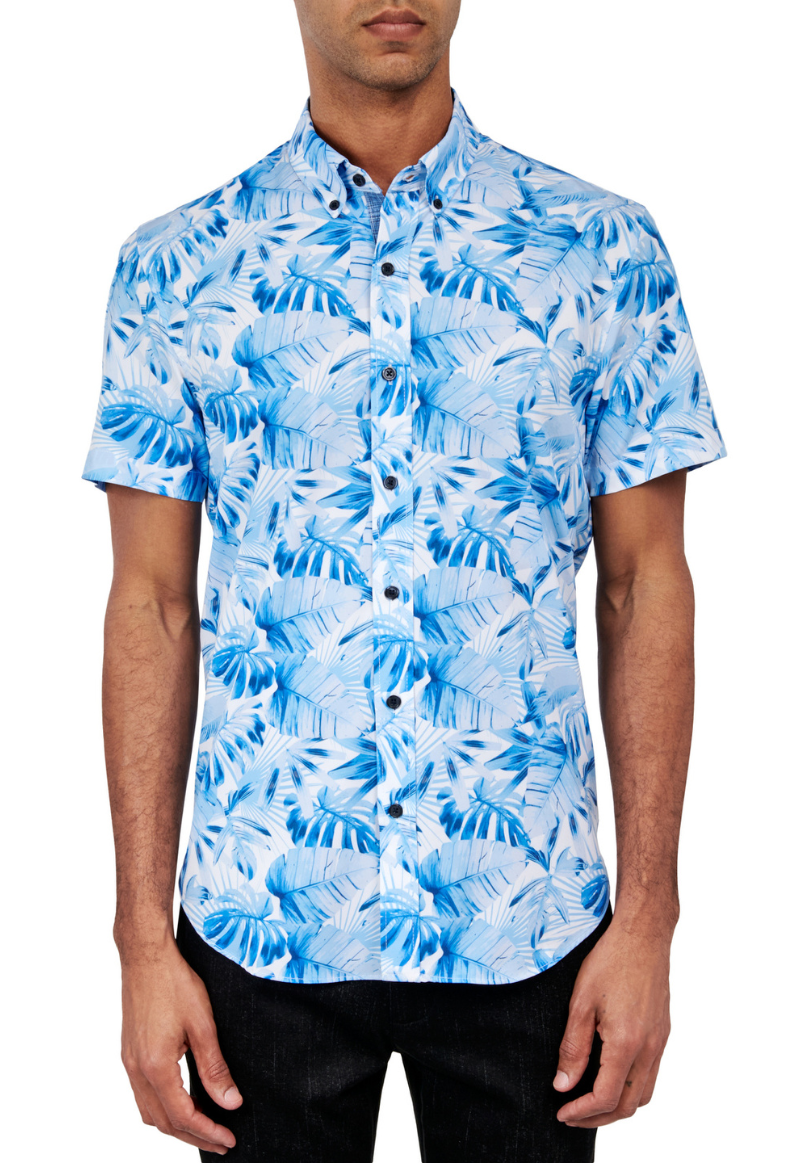 Blue Hawaii Button Up