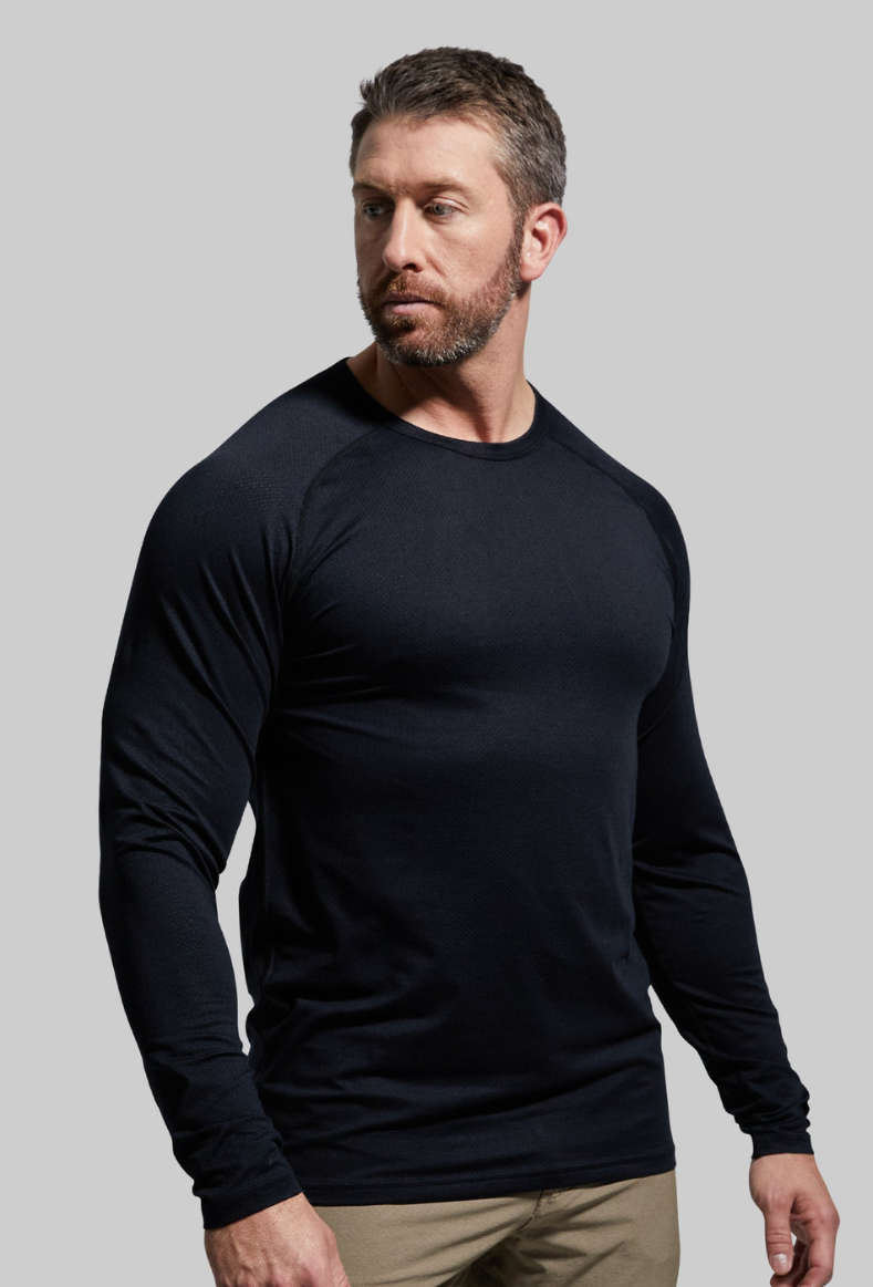 Born Primitive Heritage Raglan Long Sleeve Training Shirt-Black